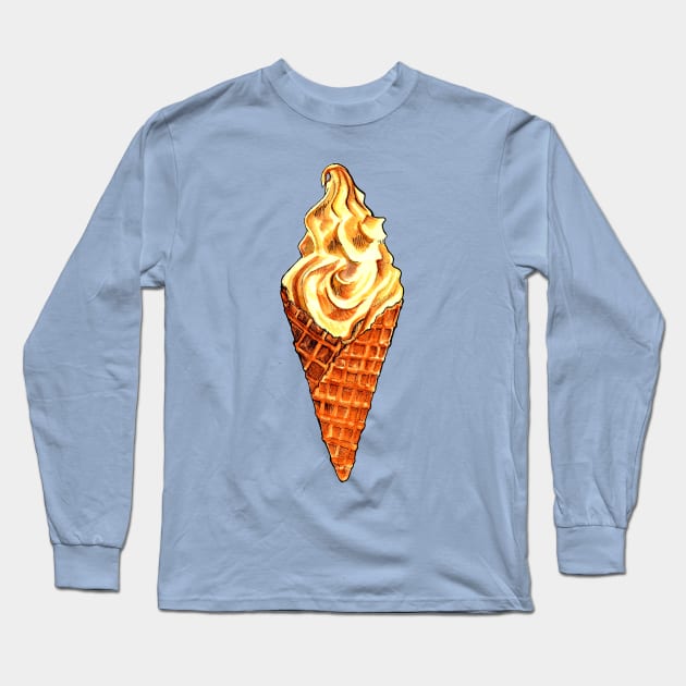 Vanilla Soft Serve Long Sleeve T-Shirt by KellyGilleran